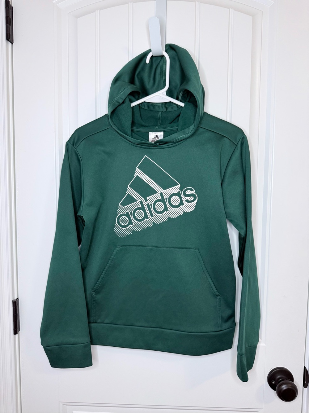 adidas Forest Green Logo Pullover Hoodie